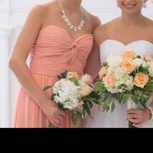 Watters UNALTERED strapless chiffon dress.